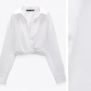 Zara White Crop Top